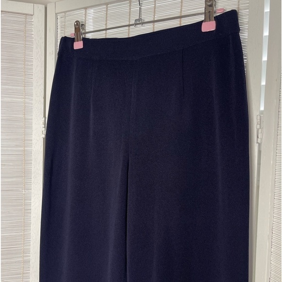 Misook Navy Knit Pull On Pants XS - Picture 2 of 6